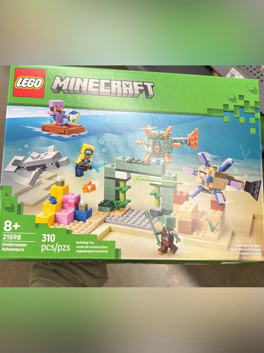 Craft Minecraft-Inspired Green and Blue Ocean Building Set